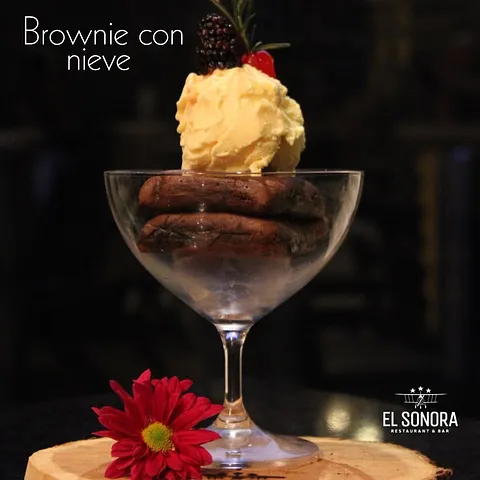Brownie con Nieve