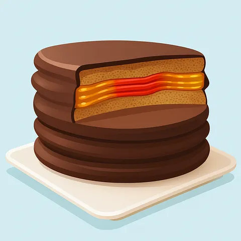 ALFAJOR DE DULCE DE LECHE Y FRUTOS ROJOS