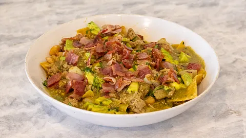 Chilaquiles en su jugo