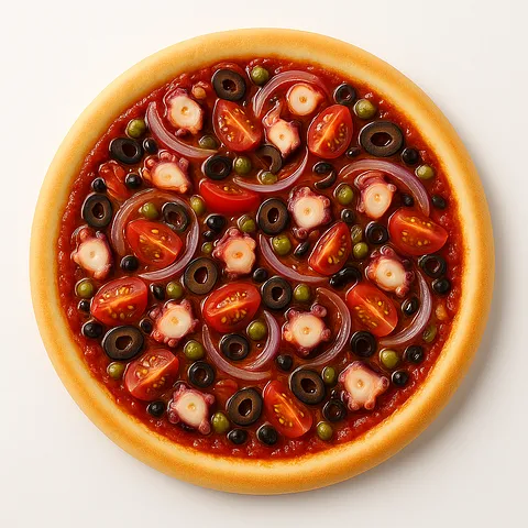 PIZZA PULPO AL AJILLO ESTILO NAPOLITANO
