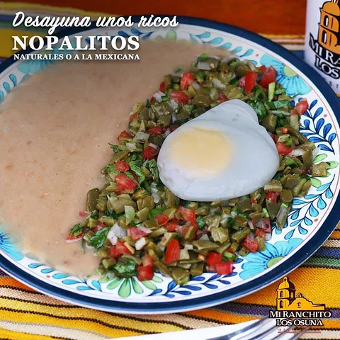 Nopales con claras de huevo