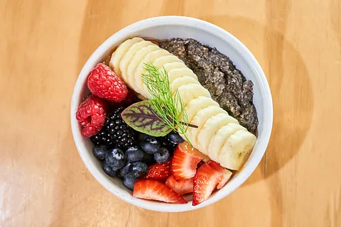 Pudín de chía, banana y caramelo