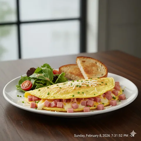 Omelette de Jamón con Queso