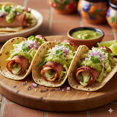 Tacos de Rollitos de Jamón