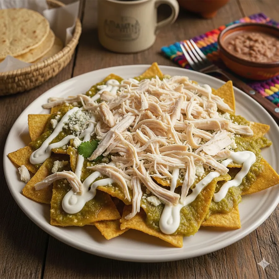 Chilaquiles Pechuga deshebrada