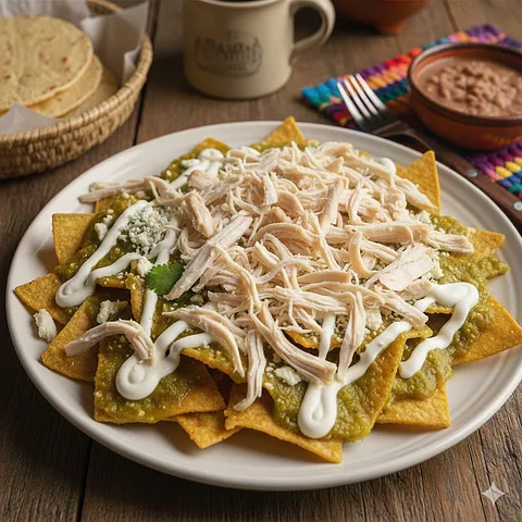 Chilaquiles Pechuga deshebrada