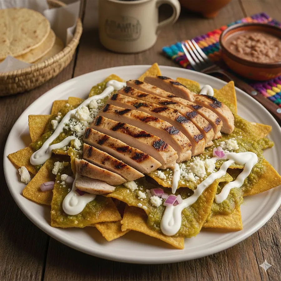 Chilaquiles Pechuga asada
