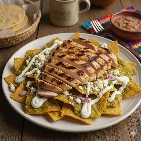 Chilaquiles Pechuga asada