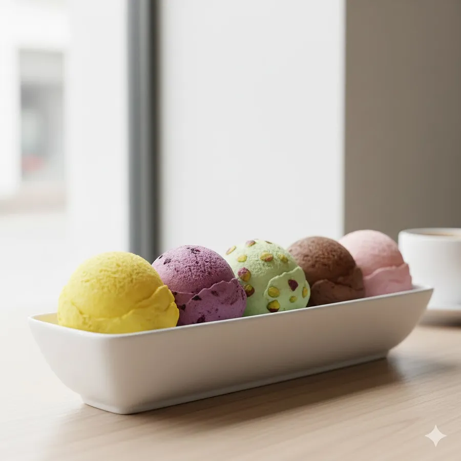 Nieve sabores sencillo