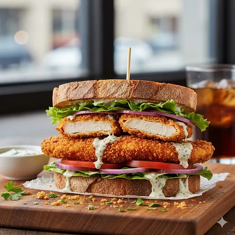 Pollo empanizado