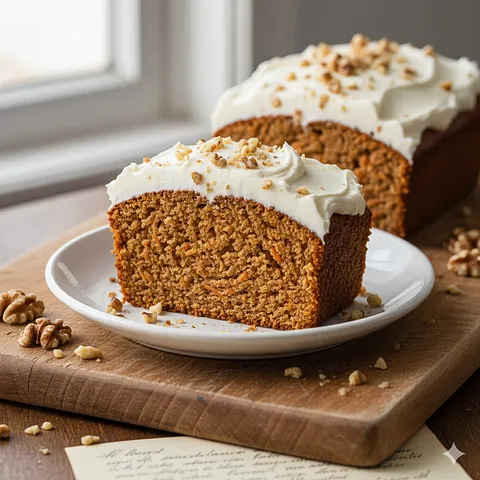 Rebanada pan de zanahoria