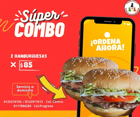 Combo #2 - Hamburguesas