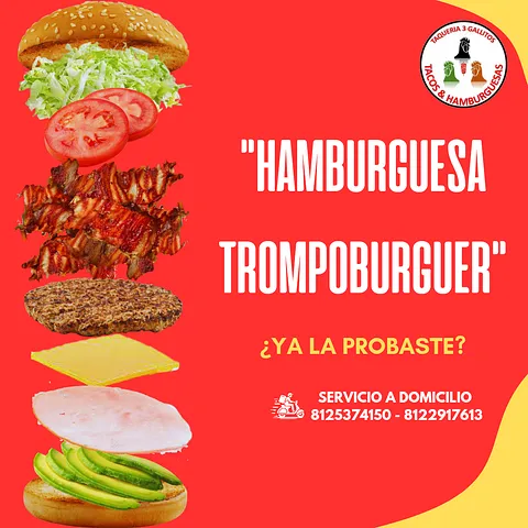  TROMPO BURGUERS GRATIS SOLO SERVICIO A DOMICILIO O PASA A RECOGER