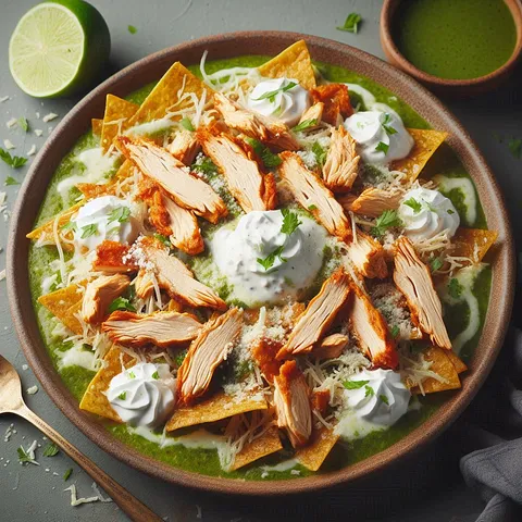 Chilaquiles Verdes con Pollito