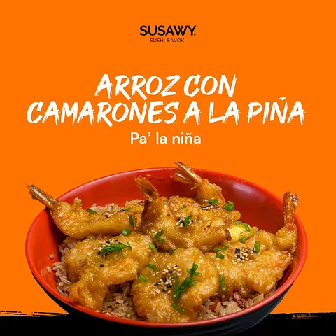 Arroz con Camarones a la Piña